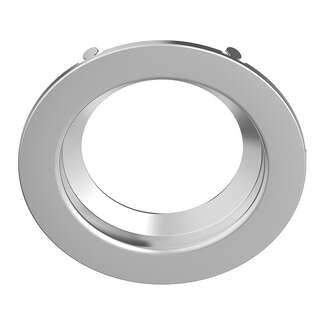 4" - Brushed Nickel Smooth Trim For LED Retrofit RAB Lighting