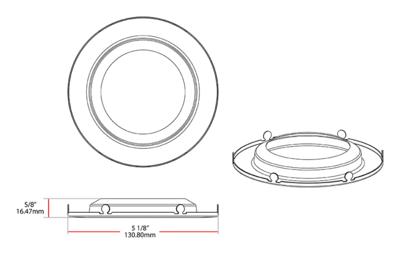 DLTRIM/R4RS-BN Dimensions