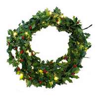 Sylvania Leaf &amp; Berry Garland, Lights Included WW, 27-Ct.
