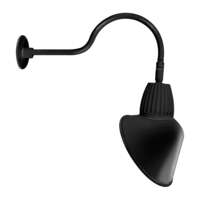 13 Watt - 344 Lumens 3000K - LED - 100-277V 15" Angled Cone Shade Black - Flood Reflector RAB Lighting