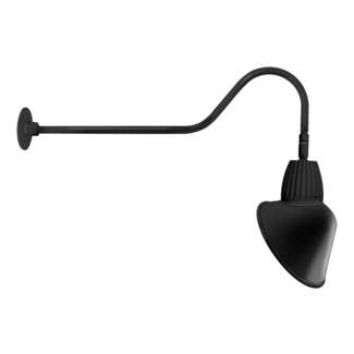 26 Watt - 1,319 Lumens 4000K - LED - 100-277V 15" Angled Cone Shade Black - Flood Reflector RAB Lighting