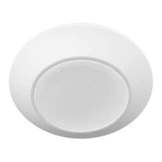 6" - LED - 3500K 12 Watt - 852 Lumens Dimmable - Damp Rated White Finish RAB Lighting