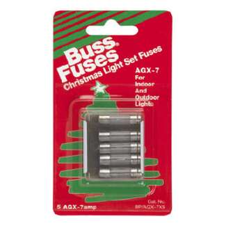 Glass Tube XMAS Light Fuse 7A - AGX 5 Pack