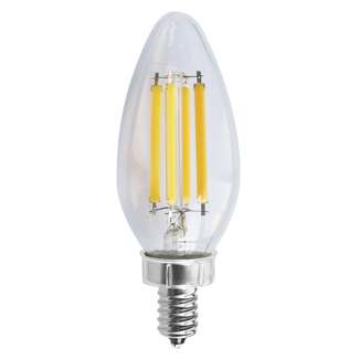 8 Watt - Candelabra Base 3000K - B11 Filament LED 90 CRI - Clear - Dimmable Satco Lighting
