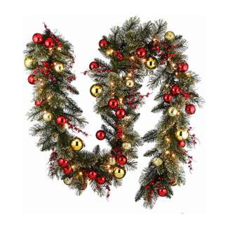 6&#39; Dakota Pine Artificial Garland WW - 50 LED Lights