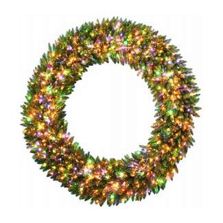 48&quot; Grande Fir Artificial Wreath Multi - 200 LED Lights