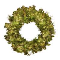 30&quot; Pre-Lit Mountain Spruce Wreath WW - 100 LED Lights