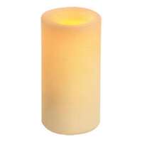 6&quot; Cream Battery Operated Wax Flameless Pillar Candle