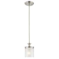 6&quot; - 1 Light - 60W Max Brushed Nickel Finish Clear and Frosted Glass Nuvo Lighting
