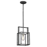 8.13&quot; - 1 Light - 60W Max Iron Black Finish Brushed Nickel Accents Nuvo Lighting