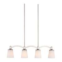 33&quot; - 4 Light - 60W Max Brushed Nickel Finish White Glass Nuvo Lighting