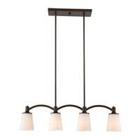 36&quot; - 3 Light - 100W Max Forrest Bronze Finish White Glass Nuvo Lighting