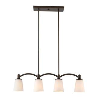 36&quot; - 3 Light - 100W Max Forrest Bronze Finish White Glass Nuvo Lighting