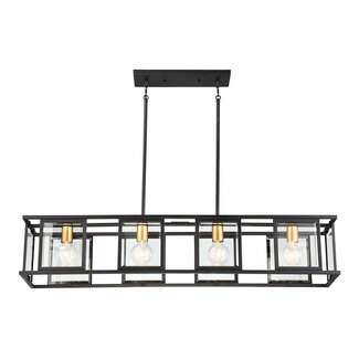 42&quot; - 4 Light - 60W Max Midnight Bronze Finish Clear Beveled Glass Nuvo Lighting