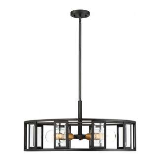 26&quot; - 5 Light - 60W Max Midnight Bronze Finish Clear Beveled Glass Nuvo Lighting