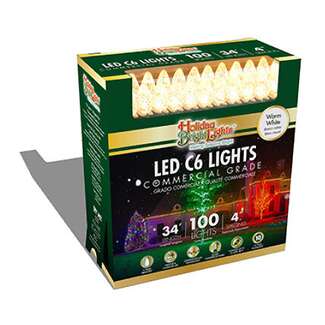 100 Light Set Warm White - C6 LED Commercial Grade