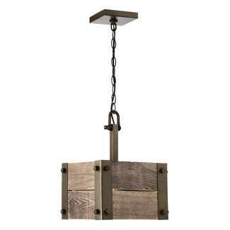 11&quot; - 1 Light - 60W Max Aged Wood Bronze Accents Nuvo Lighting