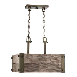 18.75&quot; - 4 Light - 60W Max Aged Wood Bronze Accents Nuvo Lighting