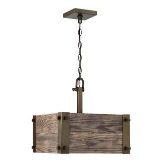 15&quot; - 4 Light - 60W Max Aged Wood Bronze Accents Nuvo Lighting