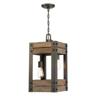 11&quot; - 2 Light - 60W Max Aged Wood Bronze Accents Nuvo Lighting