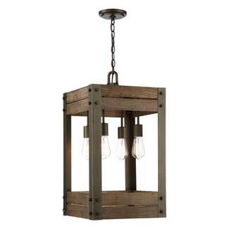 15&quot;x26&quot; - 5 Light - 60W Max Aged Wood Finish Nuvo Lighting