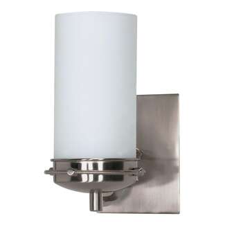 5" - 1 Light - 100W Max Brushed Nickel Finish Satin Frosted Glass Nuvo Lighting