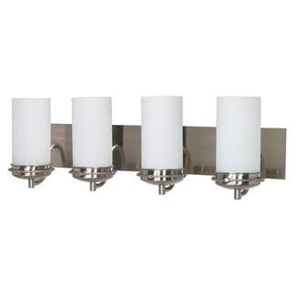 30" - 4 Light - 100W Max Brushed Nickel Finish Satin Frosted Glass Nuvo Lighting