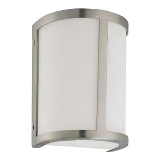 6" - 1 Light - 100W Max Brushed Nickel Finish Satin White Glass Nuvo Lighting