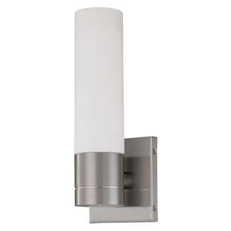 12" - 1 Light - 60W Max Brushed Nickel Finish White Glass Nuvo Lighting