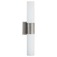 21" - 2 Light - 60W Max Brushed Nickel Finish White Glass Nuvo Lighting