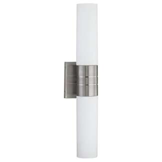 21" - 2 Light - 60W Max Brushed Nickel Finish White Glass Nuvo Lighting