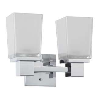 11.25" - 2 Light - 100W Max Polished Chrome Finish Sandstone Etched Glass Nuvo Lighting