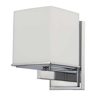 5.25" - 1 Light - 100W Max Polished Chrome Finish Satin White Glass Nuvo Lighting