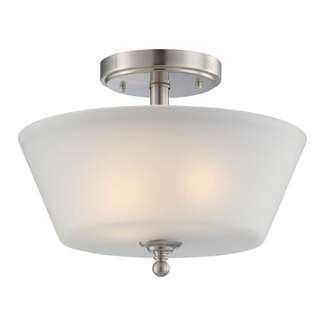 13&quot; - 3 Light - 60W Max Brushed Nickel Finish Satin Frosted Glass Nuvo Lighting