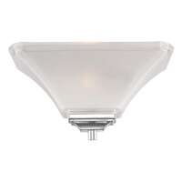 13" - 1 Light - 60W Max Polished Chrome Finish Sandstone Etched Glass Nuvo Lighting