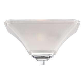 13" - 1 Light - 60W Max Polished Chrome Finish Sandstone Etched Glass Nuvo Lighting
