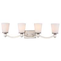 33&quot; - 4 Light - 100W Max Brushed Nickel Finish White Glass Nuvo Lighting