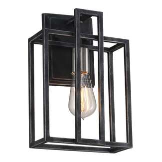 8" - 1 Light - 60W Max Iron Black Finish with Brushed Nickel Accents Nuvo Lighting