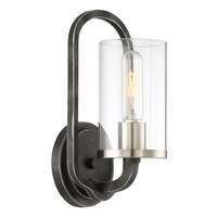 7" - 1 Light - 40W Max Iron Black Finish Clear Glass Nuvo Lighting
