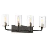 32&quot; - 4 Light - 100W Max Iron Black Finish Clear Glass Nuvo Lighting