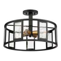 17&quot; - 4 Light - 60W Max Midnight Bronze Finish Clear Beveled Glass Nuvo Lighting