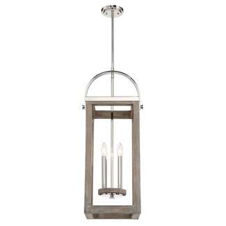 12&quot; - 4 Light - 60W Max Driftwood Finish Polished Nickel Accents Nuvo Lighting