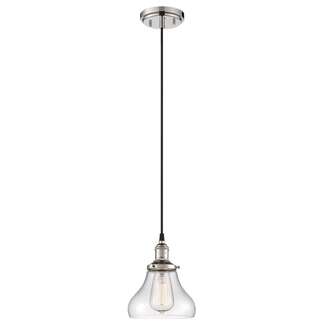 7&quot; - 1 Light - 100W Max Polished Nickel Finish Clear Glass Nuvo Lighting