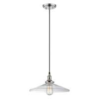 14&quot; - 1 Light - 100W Max Polished Nickel Finish Clear Straight Glass Nuvo Lighting