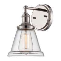 6.5" - 1 Light - 100W Max Polished Nickel Finish Clear Glass Nuvo Lighting