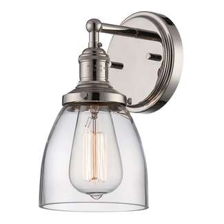 5" - 1 Light - 100W Max Polished Nickel Finish Clear Glass Nuvo Lighting