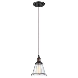 6.5&quot; - 1 Light - 100W Max Rustic Bronze Finish Clear Glass Nuvo Lighting