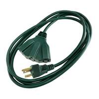 8&#39; 16/3 Green Outdoor Triple Tap Extension Cord