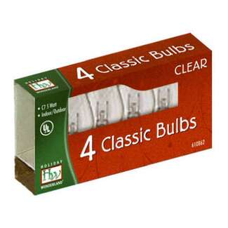 HW - Replacement Incandescent C7 Clear - 4 Pack