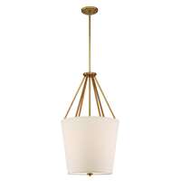 17&quot; - 3 Light - 60W Max Natural Brass Finish Almond Mesh Shade Nuvo Lighting